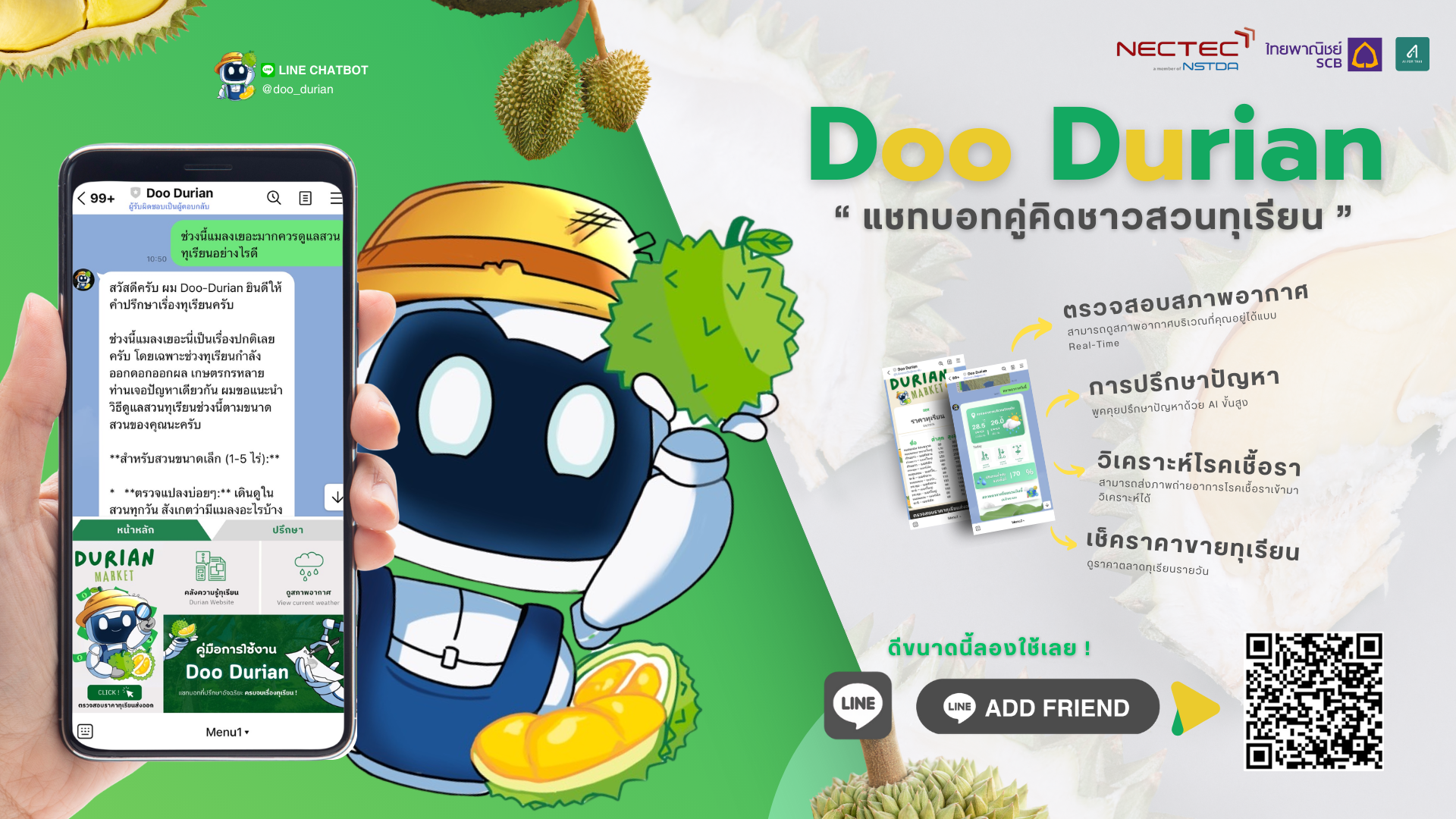 ภาพทีมพัฒนาโครงการ Doo-Durian